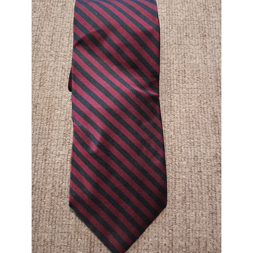 Brooks Basics‎ Tie Made In The Usa Pure Silk Blue Red Striped